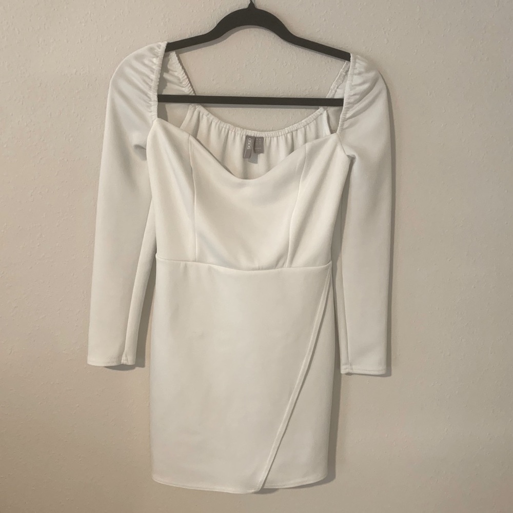 White long-sleeve ASOS dress
